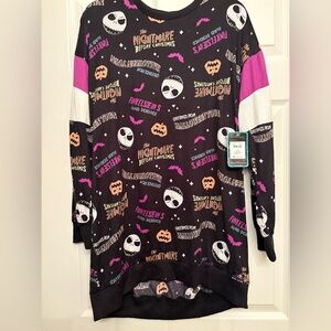 NWT Nightmare Before Christmas Pajama Sweater Nightshirt